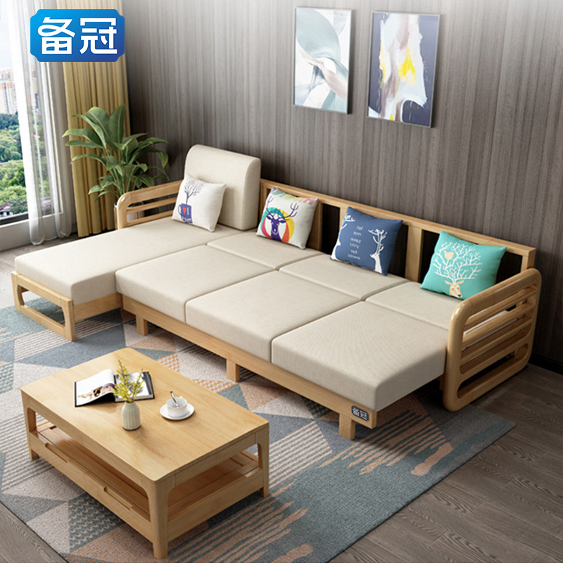备冠 沙发床 3+贵妃+拉床277*179*88cm 张高清大图