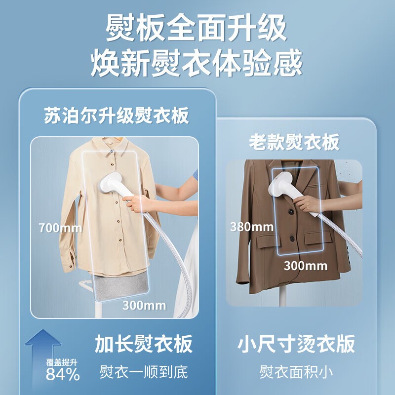 苏泊尔立式挂烫机单杆1800W五档调温1400ml大水箱防干烧带熨烫板轻便4.1kg高清大图