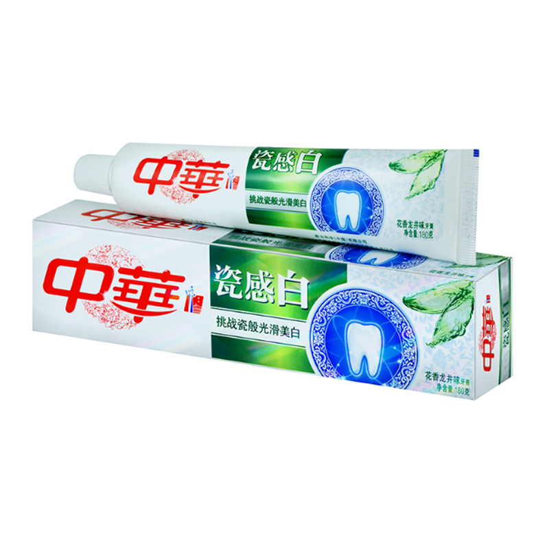 中华 (Zhong Hua) 瓷感白牙膏 花香龙井味 180g