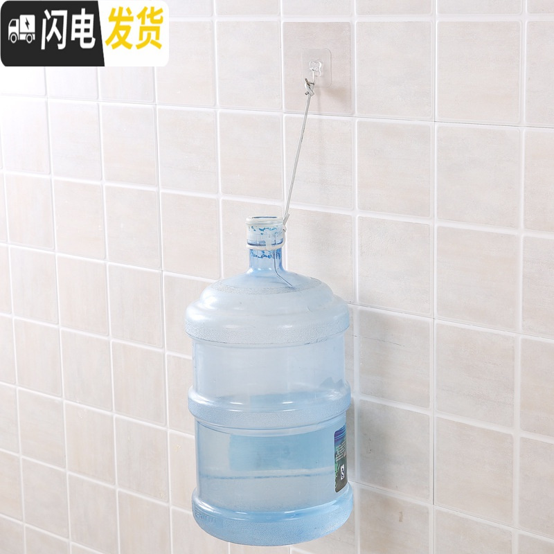 三维工匠免打孔衣钩挂钩强力粘胶吸盘后钩厨房贴墙壁壁挂承重无痕贴粘钩 透明粘钩/60只装(承重20斤)
