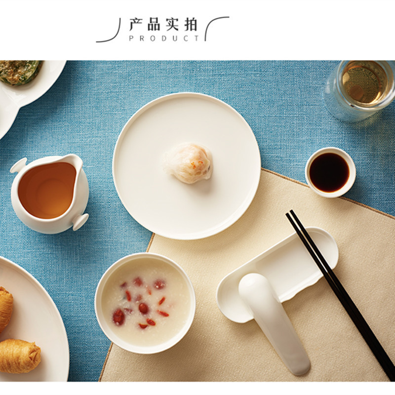 哲品 ZK 福碗餐具套装 单人套装 一盘一碗一勺一筷 回归纯真简约生活