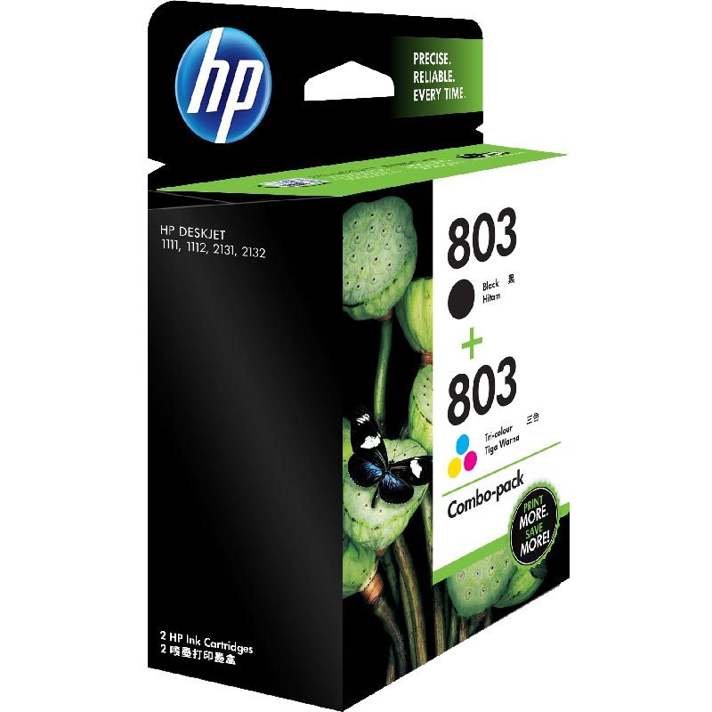 惠普(HP)X4E76AA 803黑色彩色套装 (适用于HP Deskjet 1112/2132/1111/2131)