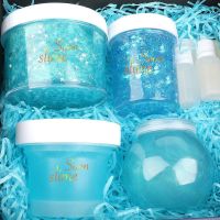 抖音泥假心泥水泥少女玩具泥抖水晶红假仙女网红水网红泥棉花音网 蓝色礼盒装