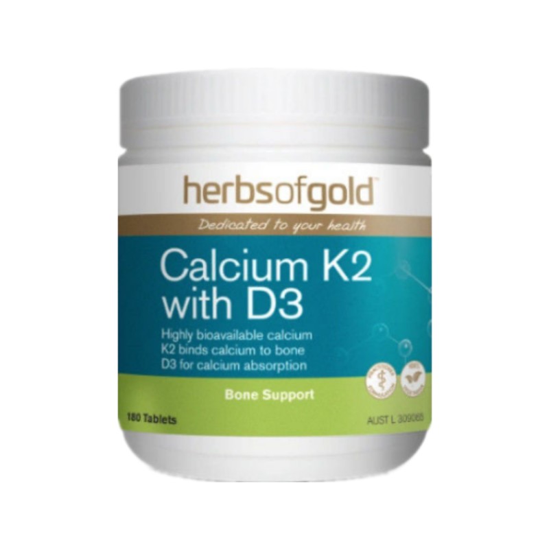 澳洲Herbsofgold和丽康高含量海藻钙+K2+D3-180粒中老年保健