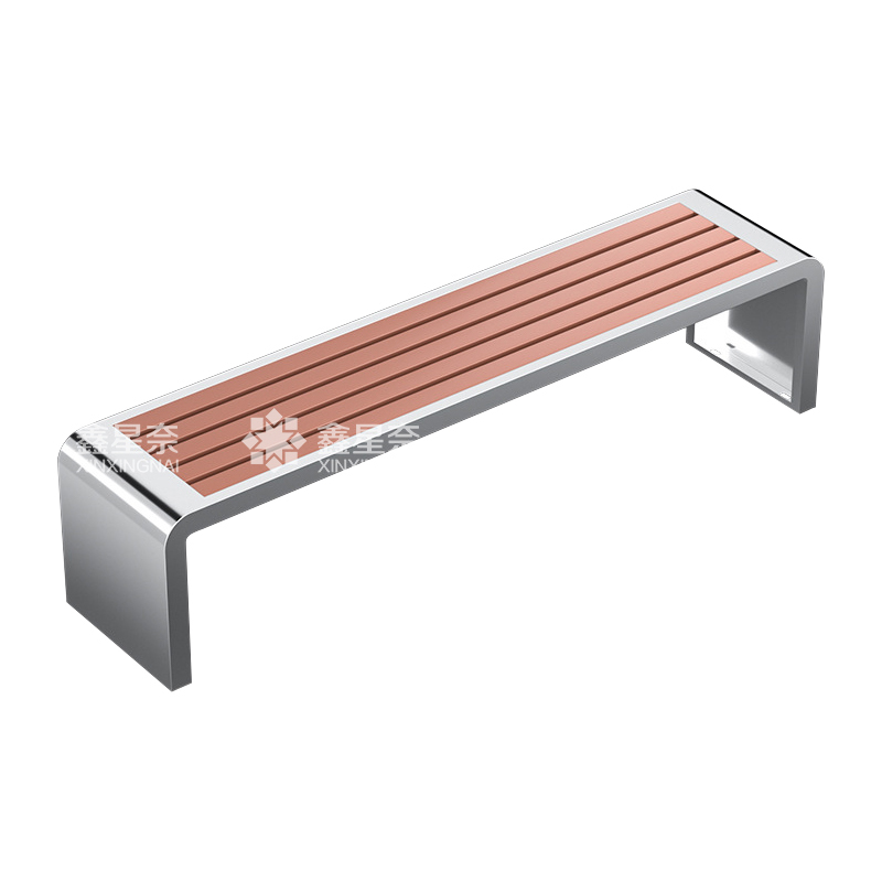 鑫星奈 XXN3112003 不锈钢塑木公园椅广场休闲长椅长凳 1.8米