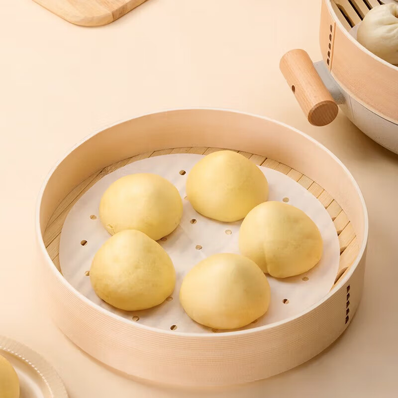 茶花(CHAHUA) 食品级烘焙专用本色硅油纸 多用蒸笼纸Φ20白色尺寸:Ø20高清大图