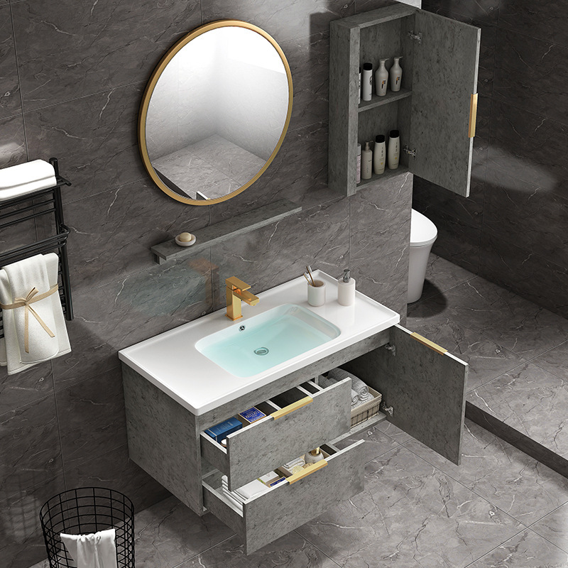 北欧浴室柜组合洗脸洗手池面盆柜卫浴套装现代简约卫生间洗漱台