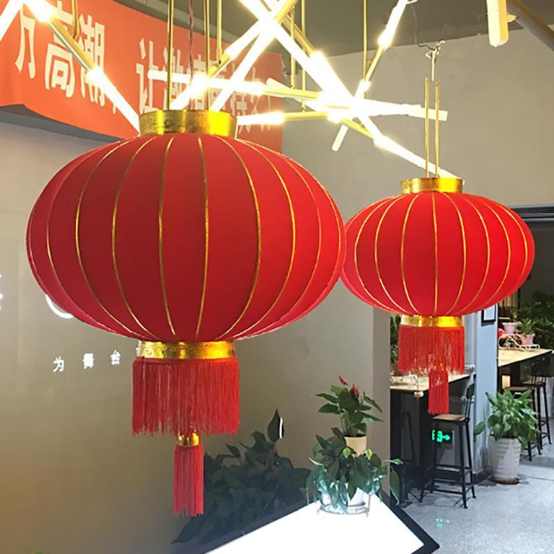 新年大红灯笼 撑开直径60cm高度 50cm