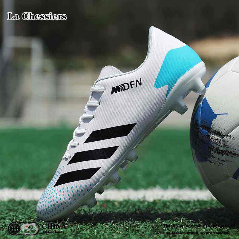 La Chessiers户外足球鞋碎钉tf男女儿童小学生青少年成人ag长钉防滑训练鞋情侣鞋大码 荧光绿【长钉】 45码