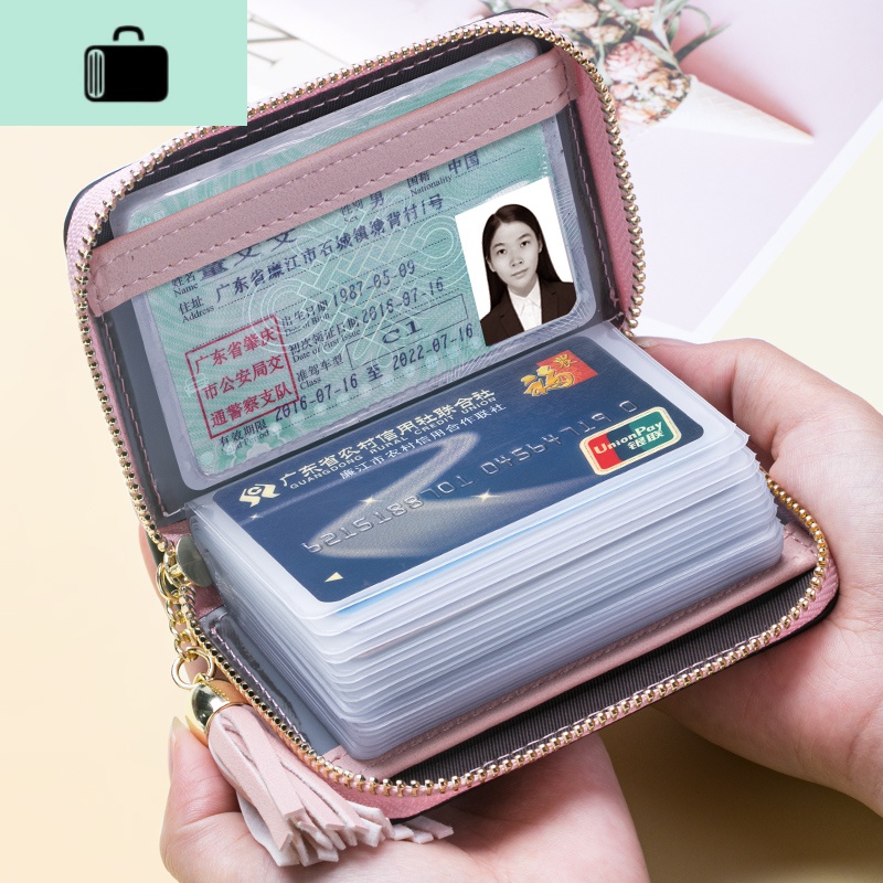卡包女小巧防消磁钱包一体ins潮大容量卡套可爱多卡位驾照包NEW LAKE高清大图