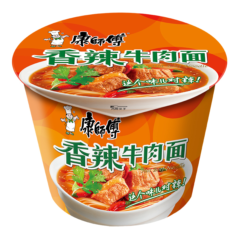 康师傅香辣牛肉面 桶装114g