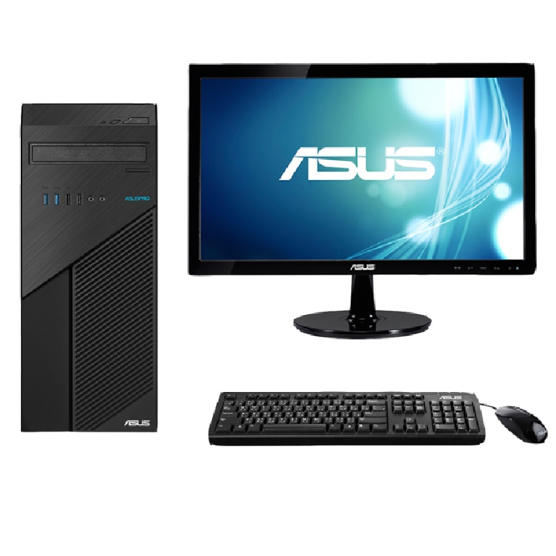 H华硕(ASUS)D324MT 商用台式机整机 19.5英寸显示器( I5 7400 4G 1T 黑 无系统)高清大图