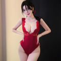 长夜漫漫情趣内衣性感开档睡衣女火辣蕾丝诱惑连体衣床上制服2051PiAwmCmDJMYT 均码(80-120斤) 红色+丝袜