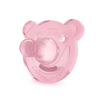 飞利浦AVENT新安怡全硅胶柔软安抚奶嘴(3-6月 +)粉/紫对装 一体设计 全硅橡胶 标准口径 美国进口