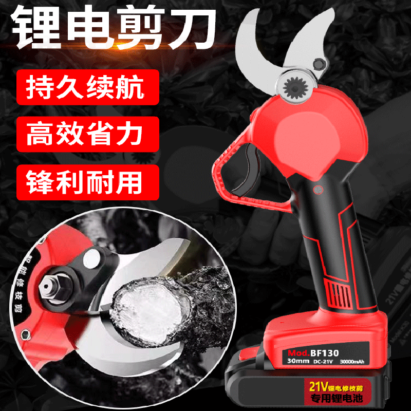 电动剪阿斯卡利刀果树充电式修枝剪强力园林园艺剪树枝锂电高空粗枝电剪子 2.5公分一电-充升级款