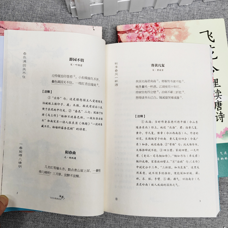 [正版]3册 飞花令里读诗词唐诗宋词 古诗词名句鉴赏辞典赏析原文全译注释 唐诗宋词文言文中小学生青少年读懂醉美浪漫诗词高清大图