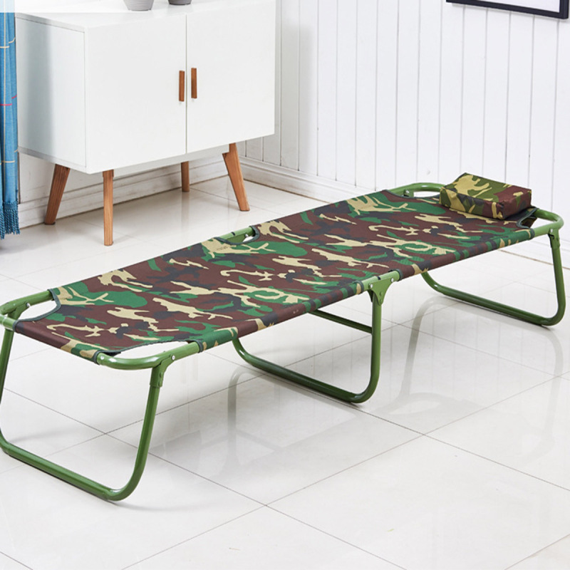 简约现代行军床迷彩折叠床单人午休床办公室午睡床医院