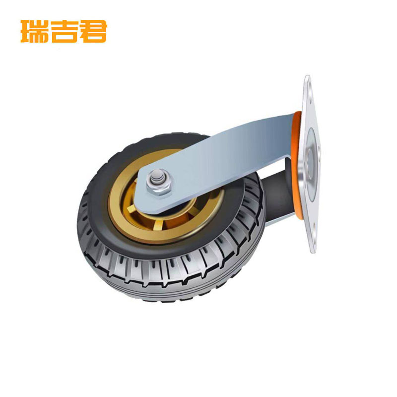 瑞吉君 万向轮 橡胶轮 4寸 个高清大图
