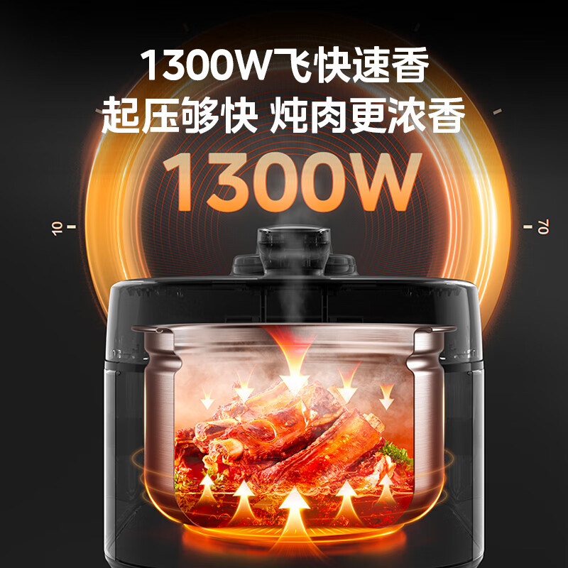美的(Midea) 1300W大功率5L电压力锅 MY-C5147(可定制LOGO)高清大图