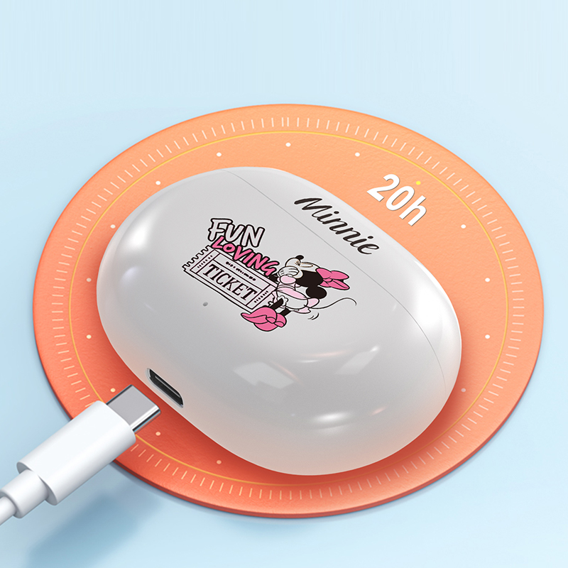 Disney/迪士尼H01Pro 无线蓝牙耳机白 米妮版2022年新款适用oppo小米vivo原装正品好音质正版高清大图