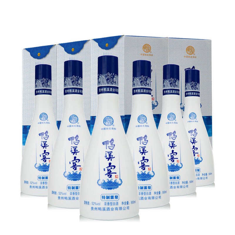 贵州鸭溪窖 52度 特制雷泉 500ml*6瓶(整箱装)
