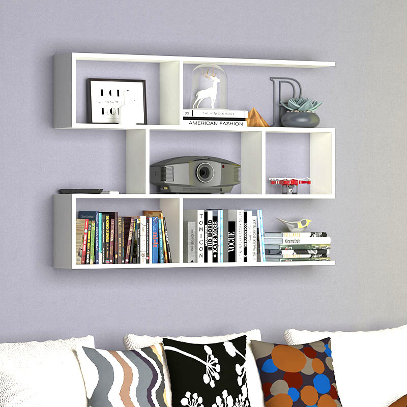 墙上书架ciaa墙上置物架壁挂书柜格子架墙上书柜壁挂式壁柜挂墙置物架