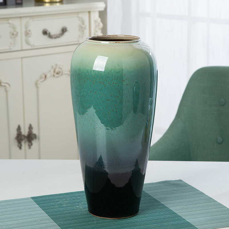 景德镇陶瓷花瓶摆件客厅插花新中式玄关装饰水培花器复古陶罐花盆高清大图