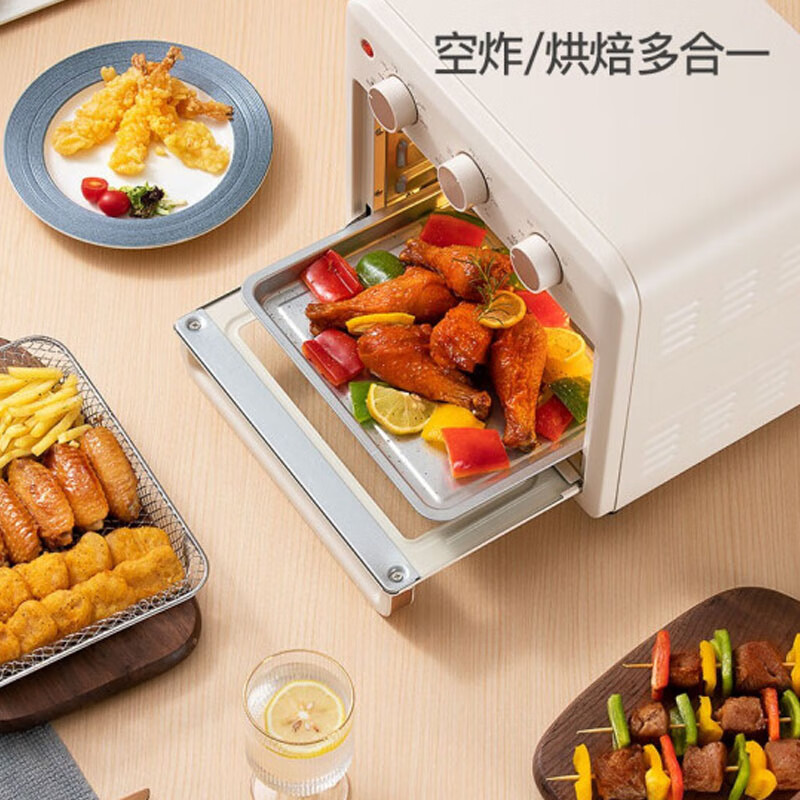 迈卡罗 MC-KL15M 空气炸烤箱 15L家用空炸烤箱高颜值早餐机烘焙无油智能高清大图