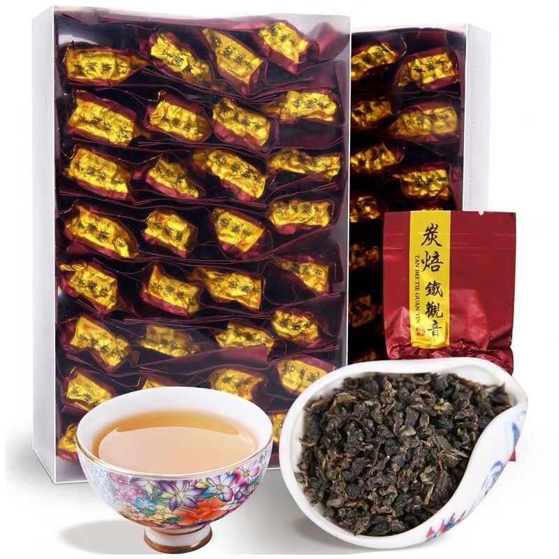 福岗炭焙铁观音浓香型茶叶礼盒装熟茶铁观音春茶新茶碳培焙铁观音高清大图