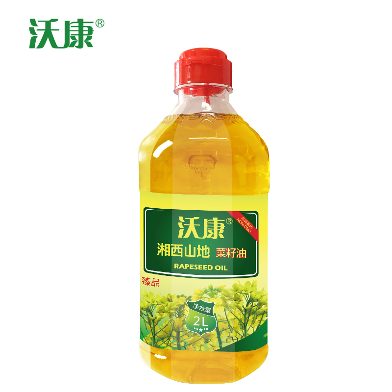 沃康湘西山地菜籽油2L非转基因物理压榨一级油菜籽油臻品清香型