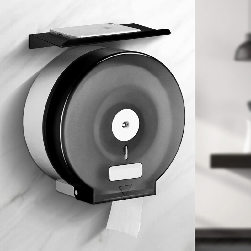 如华福禄免打孔卫生间大卷纸盒壁挂式大盘酒店商用公共厕所卷纸筒纸巾