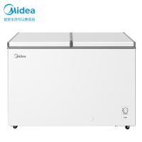 美的(Midea)278升家用商用囤货双温双箱冰柜 蝶形门卧式冷藏冷冻冰柜 家用小型冰箱冷柜 BCD-278VM(E)
