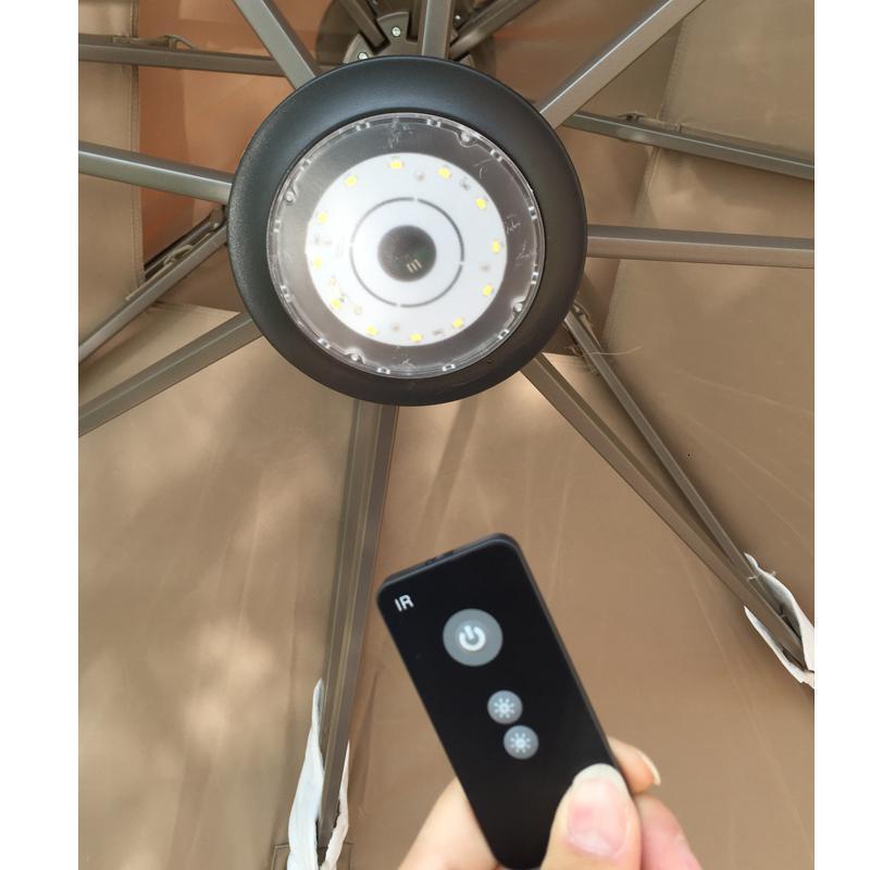 户外遮阳伞花园庭院室外露台罗马伞大型四方别墅院子太阳能吊伞 充电式LED摇控灯