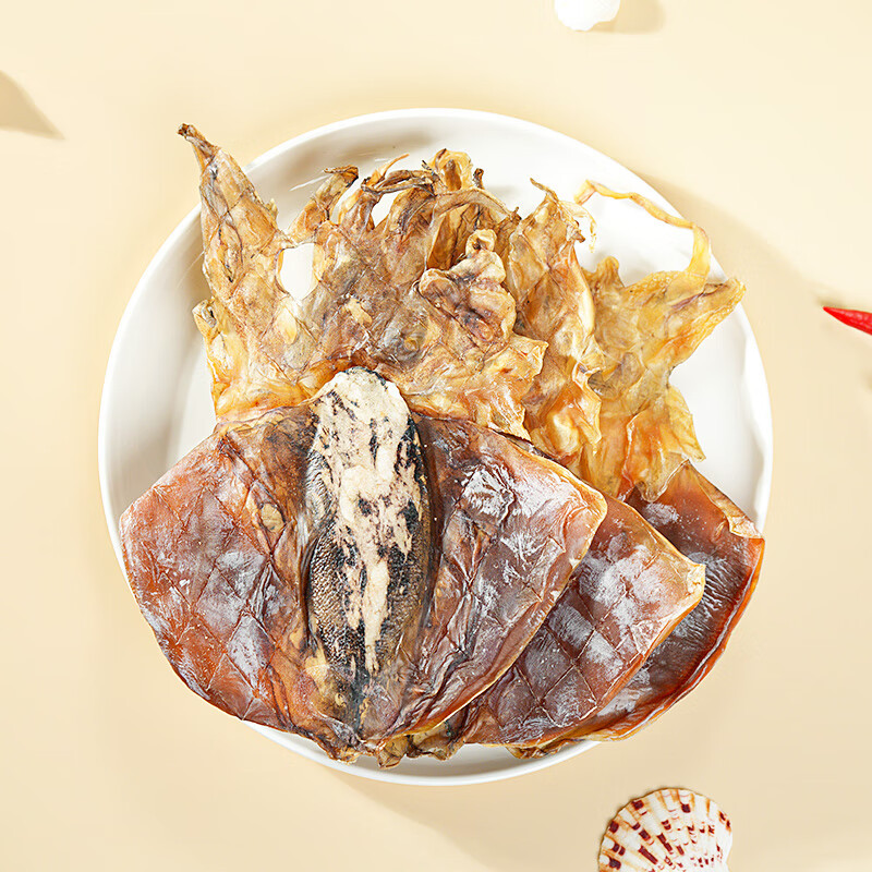 绿帝墨鱼干300g肉质紧实体型完整劲道有韧性淡晒入味高清大图
