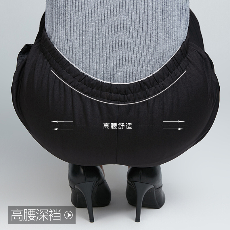 迪鲁奥(DILUAO)中年女裤春装高腰妈妈裤子2021新款春秋老年人常规中老年女裤