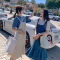 牛仔背带裙女春款学生小清新裙子韩版小个子鱼尾裙连衣裙夏季