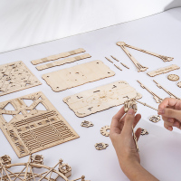 若态若来拼图立体3d模型成年木质拼装减压diy手工生日礼物玩具 心·动—摩天轮