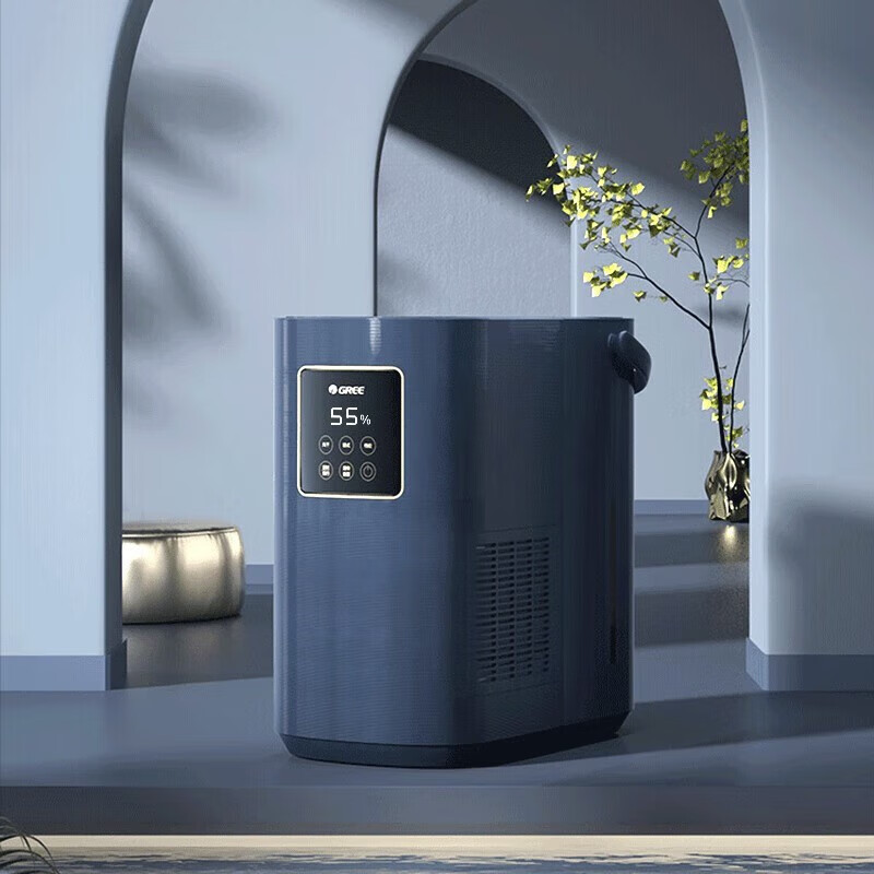 格力(GREE)无雾智能除菌加湿器家用卧室客厅孕妇婴儿轻音空气净化台式桌面落地智能恒湿大容量加湿器 蓝色-WiFi 款S