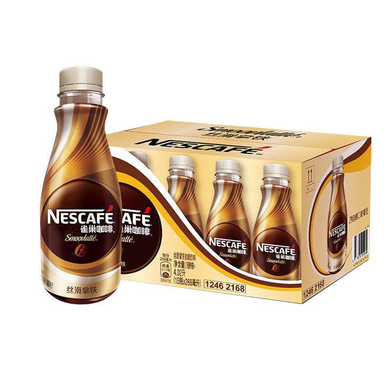 Nestl巢雀咖啡即饮瓶装咖啡速溶饮料丝滑拿铁268ml*15瓶整箱益昌咖啡高清大图