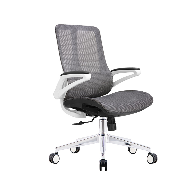 臻远 ZY-8956 办公椅人体工学椅转椅 摆动扶手 白框 单位:把