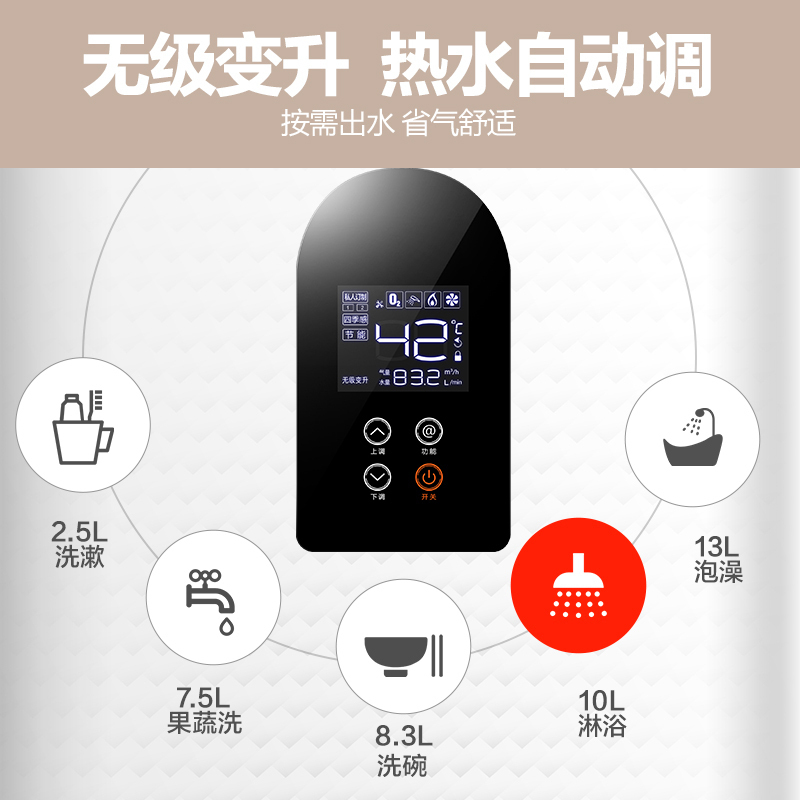 万和(Vanward)液化气热水器 燃气热水器13升燃气热水器 热水器13L家用恒温自营 JSQ25-361W13(Y)