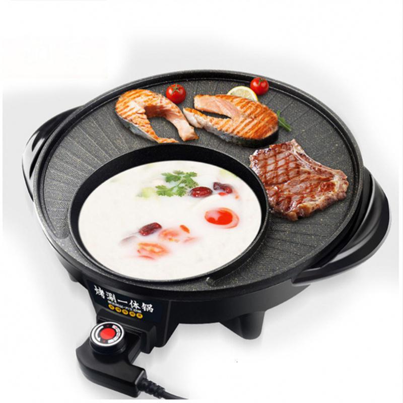 韩式电火锅烧烤炉电锅多功能烤涮一体锅家用电麦煎烤盘