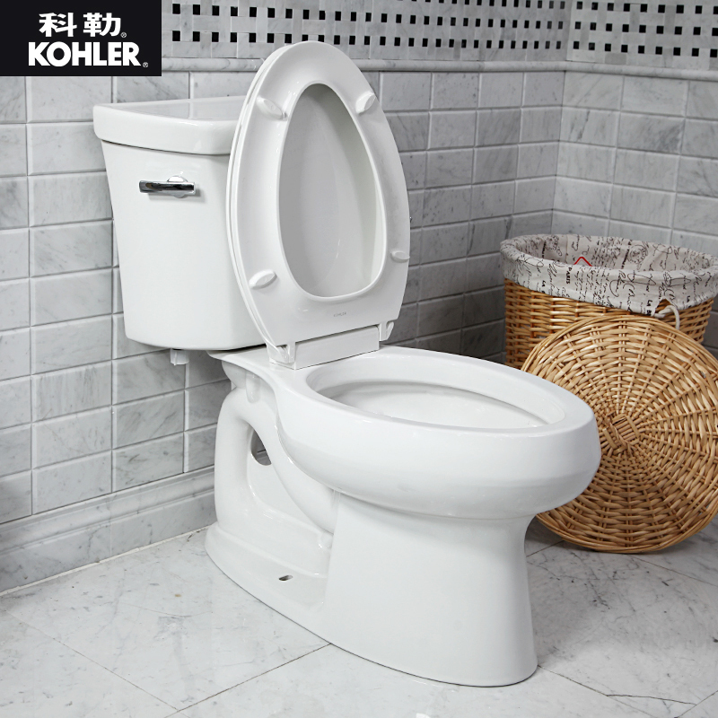 科勒卫浴抽水马桶坐便器 五级旋风虹吸家用卫生间座便器坐厕K-3998T
