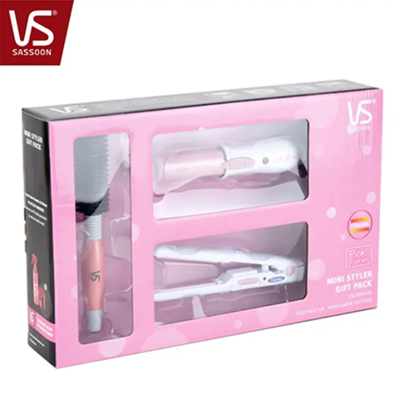 沙宣(VS) 卷发棒 VSCS8063CN 直发器夹板卷发梳 直卷两用 空气刘海 不易伤发 礼品套装