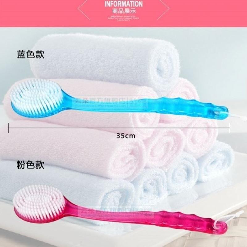 洗澡刷 搓背刷沐浴刷长柄刷软毛按摩捶擦背洗澡神器搓泥搓澡巾 1个洗澡刷颜色随机发货
