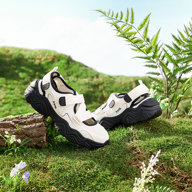 361°萌爪凉鞋女鞋凉拖魔术贴透气沙滩鞋玛丽珍休闲拖鞋女682426707高清大图