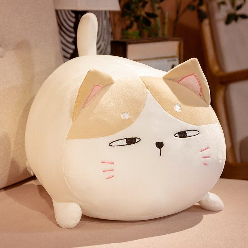 可爱肥宅猫咪公仔抱枕趴趴猫毛绒玩具陪睡觉枕头猫咪玩偶女生
