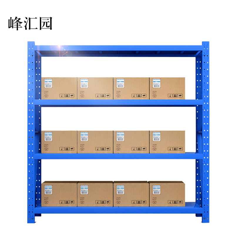 峰汇园承重200kg货架置物架钢制货架蓝色主架长200宽50高200CM高清大图