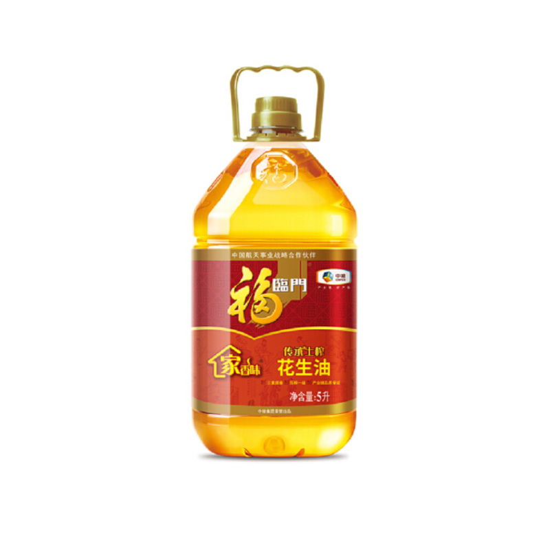 福临门 中粮花香汇花生油5L/瓶 天然醇香 健康食用油