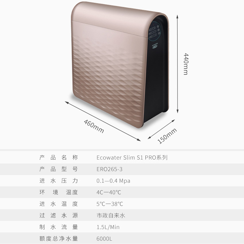 怡口净水器S1Pro官方旗舰家用厨房过滤直饮机ro反渗透纯水机600G净水器